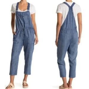 Anthropology Cloth And Stone Blue Baggy Overalls Jumpsuit Tencell L